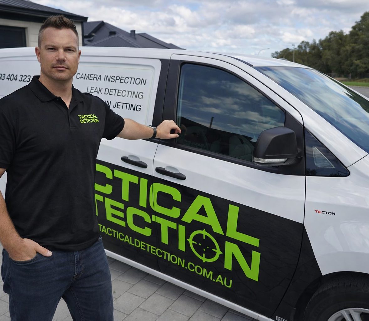 Christian from Tactical Detection with the service van